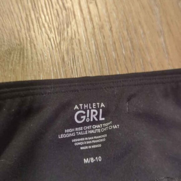 Athleta girl 8/10 high rise chit chat tight black - Picture 2 of 4